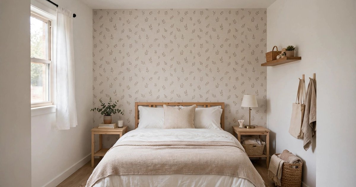 Peel-and-stick wallpaper on ONE wall