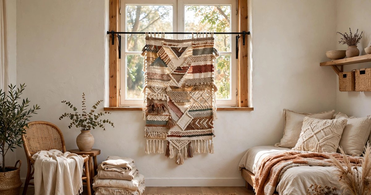 Tension rods for fabric wall hangings