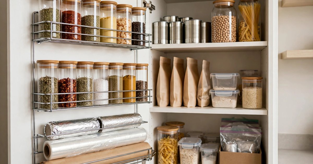Cabinet-door organizers (no drilling)
