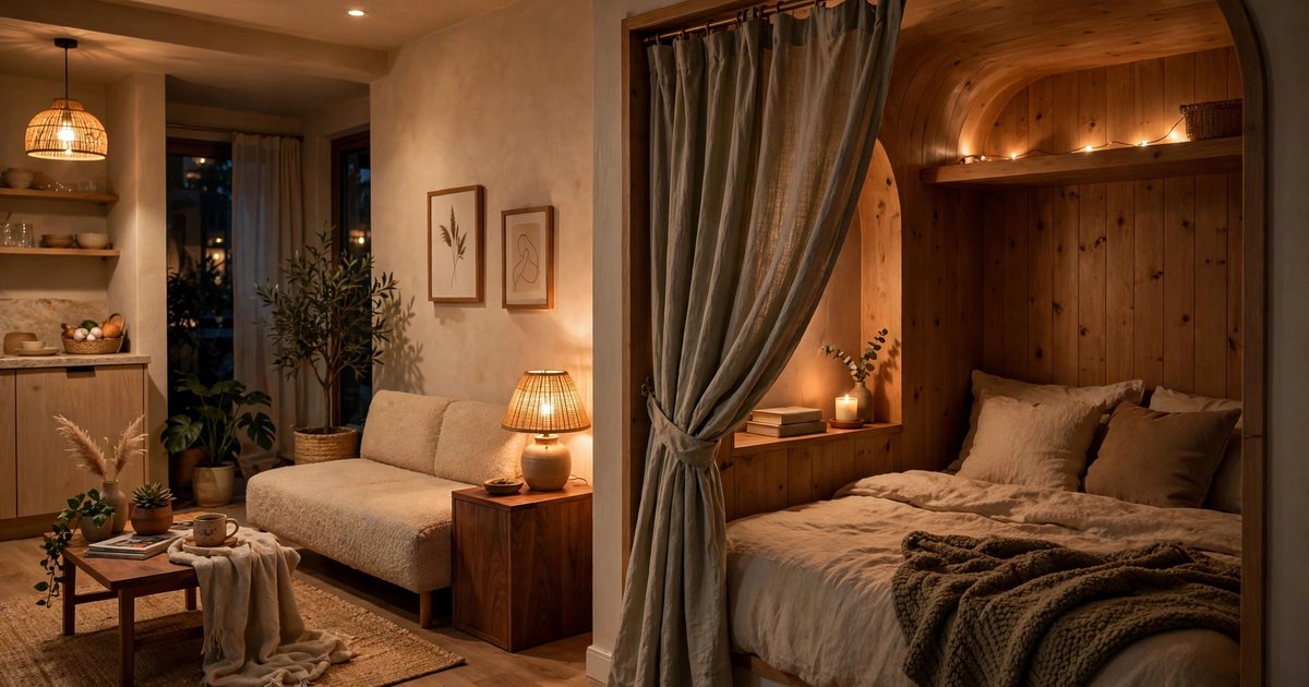 The alcove studio (bed in the nook)